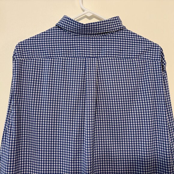 Ralph Lauren Polo Performance Mens Blue Gingham Button-Front Sport Shirt XL Logo - Picture 6 of 10